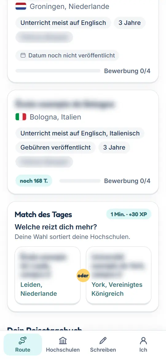 Das Match des Tages zwischen zwei Unis