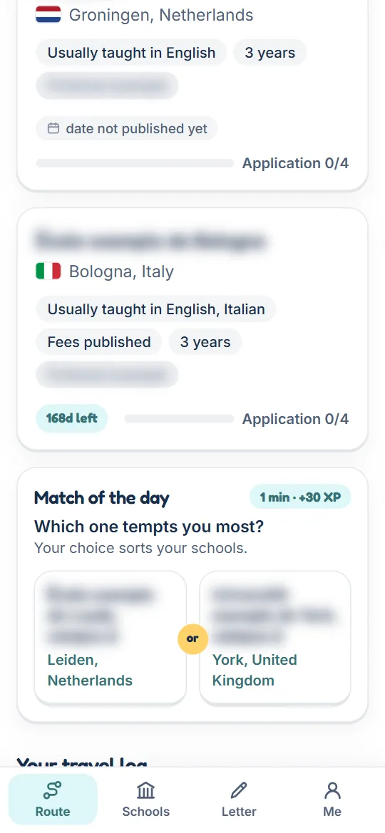The match of the day between two universities