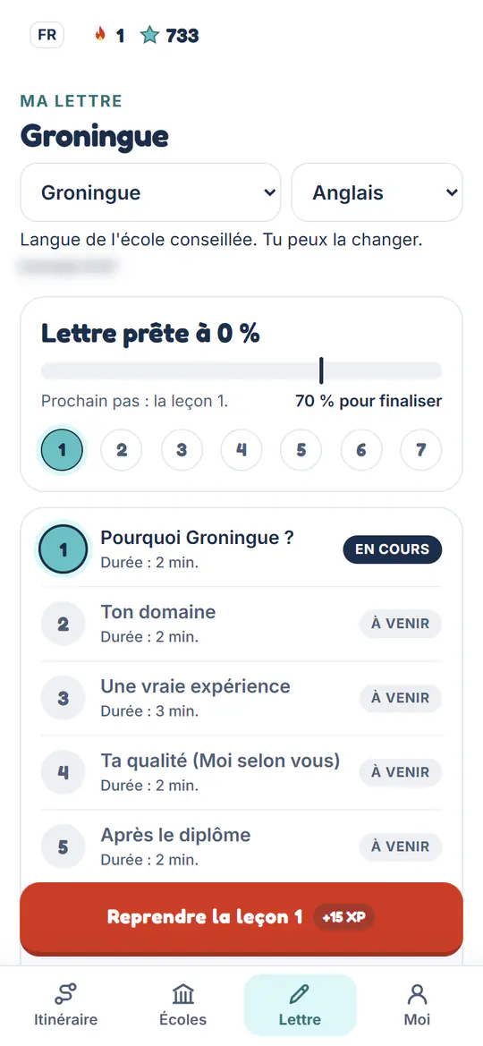 L'atelier lettre : les leçons et la progression de ta lettre